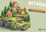 create a stylized low poly 3d game environment for your game